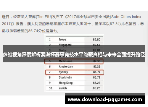 多维视角深度解析澳洲杯赛事竞技水平隐藏真相与未来全面提升路径